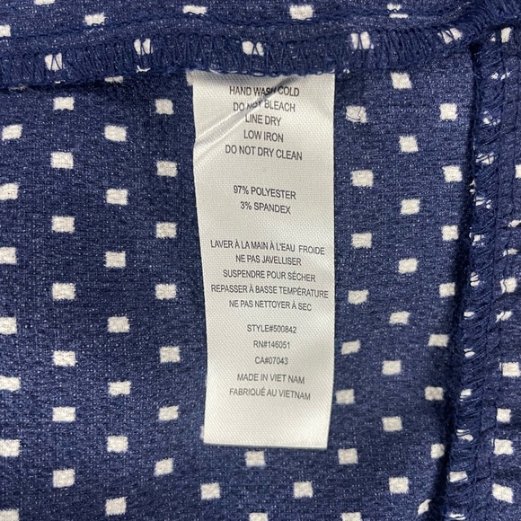 NWOT Monteau Womens Blue and White Ruffle Midi Dress - Size: Small - Picture 4 of 8